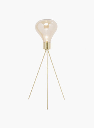 Lampa podłogowa Tripod Pear złota
