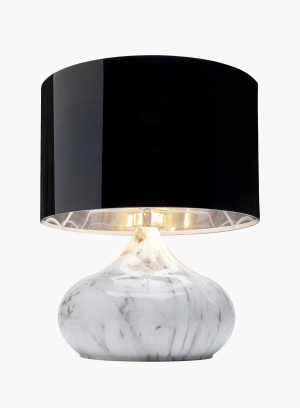 Lampa stołowa Mamo Deluxe biała - klosz czarny
