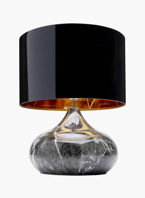Lampa stołowa Mamo Deluxe szara - klosz czarny