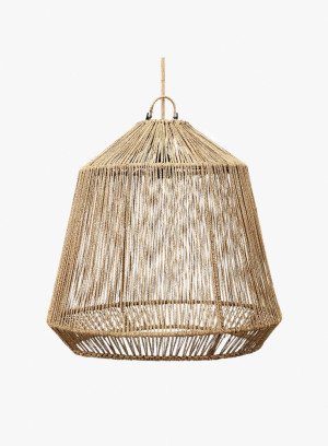 Lampa wisząca Conic z trawy morskiej Naturalna