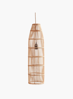 Lampa wisząca Fish Trap rattanowa Naturalna L