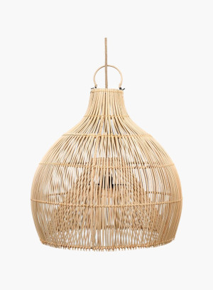 Lampa wisząca Lobster Trap rattanowa Naturalna L