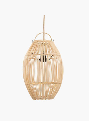 Lampa wisząca Zuri rattanowa naturalna S