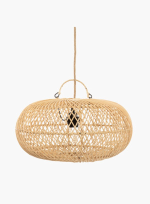 Lampa wisząca Wholly rattanowa naturalna S