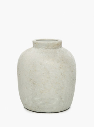 Wazon dekoracyjny Peaky z terakoty jasnoszary M