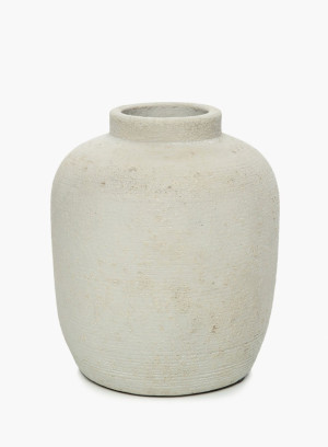 Wazon dekoracyjny Peaky z terakoty jasnoszary L