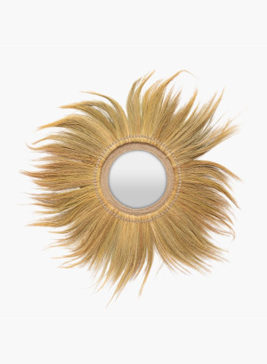 Lustro okrągłe Simba z trawy M naturalne