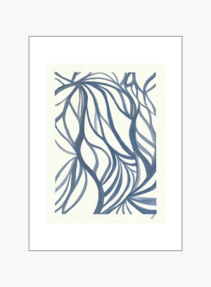 Druk artystyczny Diana Lorentzen Roots Blue 01