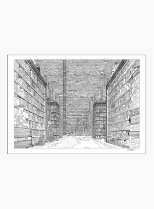 Druk artystyczny Benjamin Noir  Mind Library