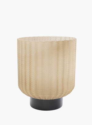 Wazon ze szkła Barfly z czarną metalową podstawą