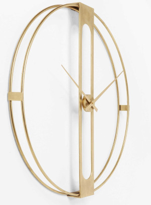 Zegar ścienny Clip złoty średnica 60 cm