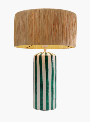 Lampa stołowa Naples biało-zielona