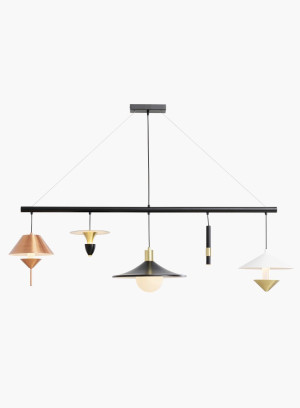 Lampa wisząca pokryta mosiądzem Cappelli