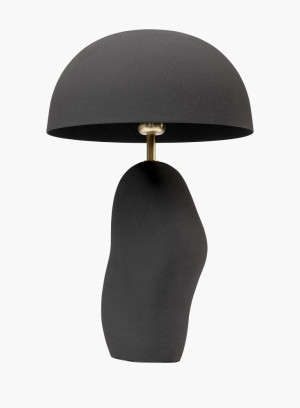 Lampa stołowa Nube o organicznym kształcie, czarna