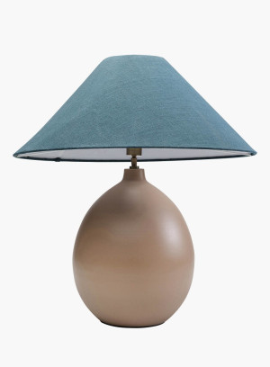 Lampa stołowa Musa z lnianym abażurem