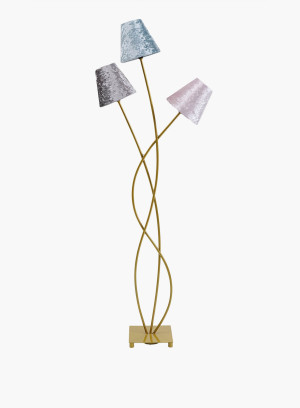Lampa podłogowa Flexible Velvet Brass Tre - kolorowe abażury