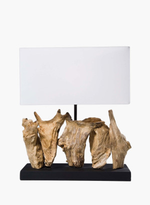 Lampa stołowa Nature Vertical z drewnem