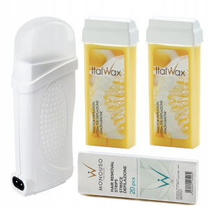 Depilacja zestaw 2x wosk ItalWax LEMON podgrzewacz paski