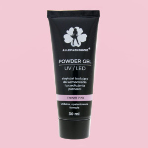 AllePaznokcie Powder Gel French Pink 30ml akrylożel HEMA/Di-HEMA Free