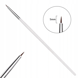Pędzelek do zdobień Nail Art Brush #000 5mm biały