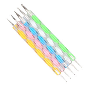 Sonda dwustronna do zdobień 5 sztuk przezroczysta spirala