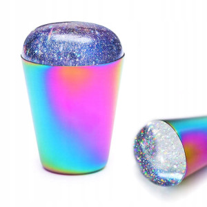 Stempel stempelek tęczowy do odbijania wzorów z blaszek i płytek Holo Rainbow 3,8 cm