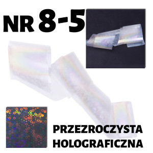 Folia transferowa przezroczysta holograficzna 100 cm 8 nr 5