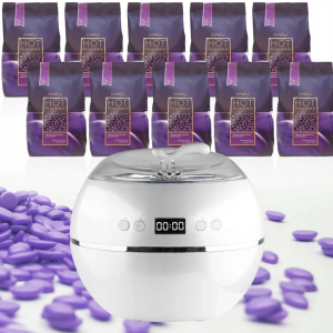 Zestaw do depilacji ItalWax 10x wosk 1kg Plum śliwka + podgrzewacz