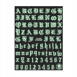 Naklejki do paznokci cienkie samoprzylepne świecące w UV Colorf CY-029