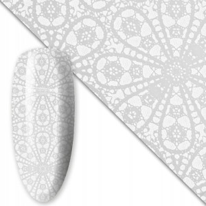 Folia transferowa do zdobień paznokci 80 cm White nr 14