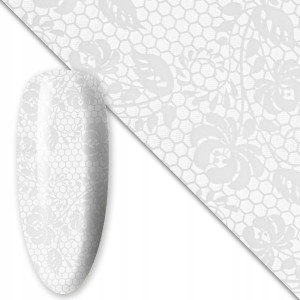 Folia transferowa do zdobień paznokci 80 cm White nr 2