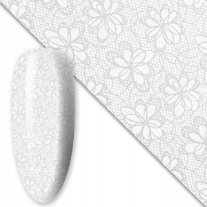 Folia transferowa do zdobień paznokci 80 cm White nr 10