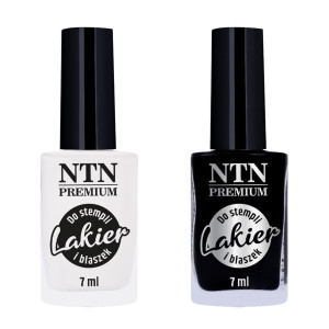 Molly Lac lub NTN 2x lakier do stempli i stampingu czarny + biały
