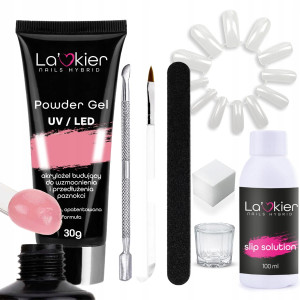 Zestaw akrylożelowy AllePaznokcie Flexy Gel Peony 30g + Slip Solution 100ml + akcesoria