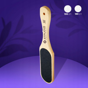 Staleks Beauty & Care ABC 10/1 dwustronna drewniana tarka do pedicure gradacja 100/180