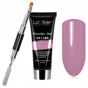 Akrylożel zestaw do przedłużania paznokci La’kier Powder Gel Bean Paste 30ml + dwustronny pedzelek ze szpatułką