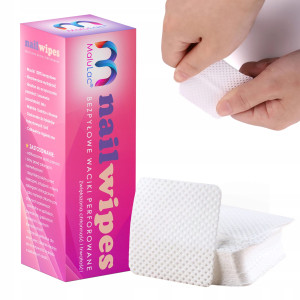 MaluLac Nail Wipes bezpyłowe waciki perforowane do zmywania paznokci 325 sztuk