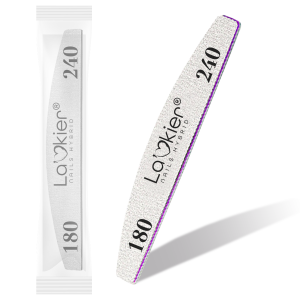 La'kier Pilnik do paznokci łódka/półksiężyc zebra bezpieczny pakiet gradacja 180/240 - 1 sztuka