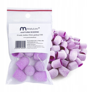 MaluLac kapturki do pedicure 10mm gradacja - 100 10 sztuk fioletowe