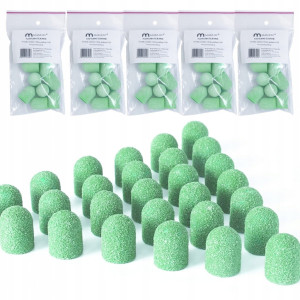 MaluLac kapturki do pedicure 13mm gradacja - 150 50 sztuk zielone