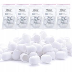 MaluLac kapturki do pedicure 13mm gradacja - 240 50 sztuk białe