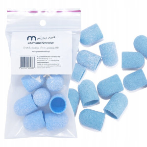 MaluLac kapturki do pedicure 13mm gradacja - 80 10 sztuk niebieskie