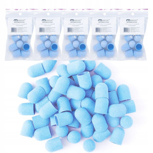 MaluLac kapturki do pedicure 13mm gradacja - 80 50 sztuk niebieskie