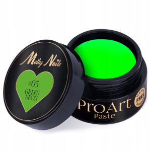 Molly Nails ProArt Paste 05 Neon Green HEMA/Di-HEMA Free 5g pasta do zdobień paznokci