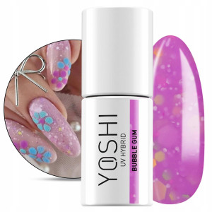 Yoshi Candy Shop 722 Bubble Gum Kolorowy lakier hybrydowy do paznokci 6ml