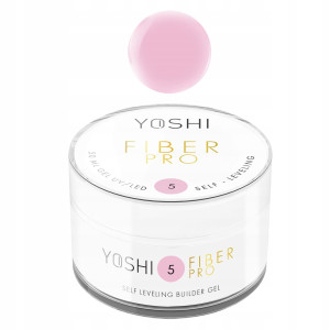 Yoshi Fiber Pro No5 50ml Mlecznoróżowy samopoziomujący żel budujący do paznokci bez TPO