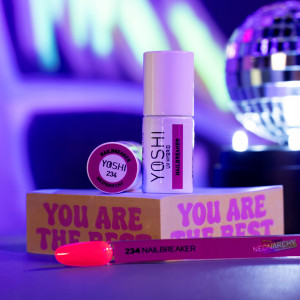 Yoshi Neonarchy 234 Nailbreaker Różowy neonowy lakier hybrydowy 6ml