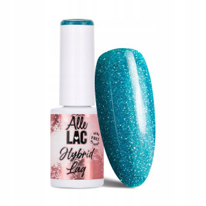 AlleLac Hybrid Lag Gel Polish Blues Flash Glitter Blue Niebieski brokatowy lakier hybrydowy do paznokci HEMA/Di-HEMA Free 6g