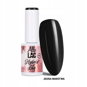 AlleLac Hybrid Lag Gel Polish Browns Black Czarny lakier hybrydowy do paznokci HEMA/Di-HEMA Free 6g