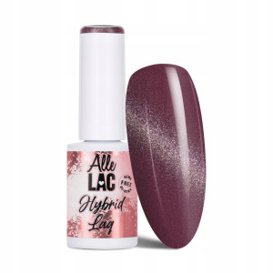AlleLac Hybrid Lag Gel Polish Cat Eye Dark Cherry Magnetyczny lakier do paznokci z efektem kociego oka HEMA/Di-HEMA Free 6g